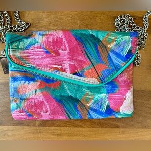 HOBO Multi Colored Crossbody Handbag With Removable Chain Strap